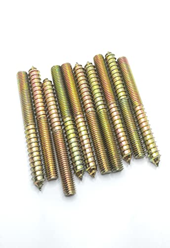 Image of Hanger Bolt M10x100 Double Headed Bolt Self-Tapping Screw for Furniture 10Pcs