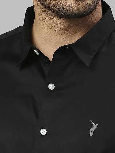 Image of Thomas Scott Men's | Solid | Full Sleeve | Slim Fit | Cotton Blend | Spread Collar | Casual Shirt