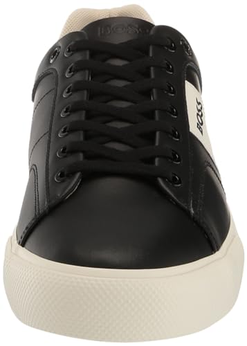 Image of BOSS Men's Aiden Logo Block Leather Low Top Sneakers