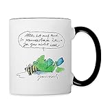 Spreadshirt Janosch Auf Wunderbare Weise Nicht Wahr Tasse zweifarbig, One size, Weiß/Schwarz
