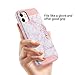 ULAK Compatible with iPhone 11 Case, Slim Hybrid Hard PC Shell Shockproof Phone Case for Women Girls, Anti-Scratch Protective Bumper Cover for iPhone 11 6.1 inch, Pink Marble