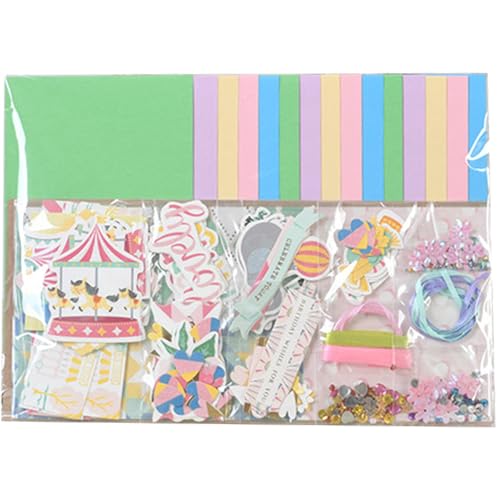 Kit de fabricación de tarjetas para niños, kits de tarjetas de papel de 15 piezas de 15 piezas coloridos kits de tarjeta de felicitación hechos a mano