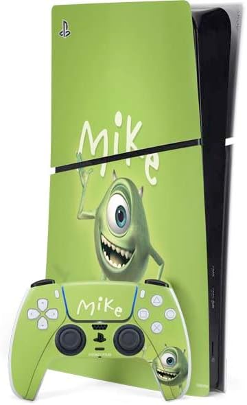 Skinit Decal Gaming Skin Compatible with PS5 Slim Digital Edition Bundle - Officially Licensed Disney Monsters Inc. Mike Portrait Design