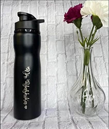 TC THE CUSTOMIZERS Personalized/Custom Engraved Stainless Steel, Single Walled Fridge and Sports Water Bottle | Employee/Staff Appreciation/Recognition Gift - 750 ML