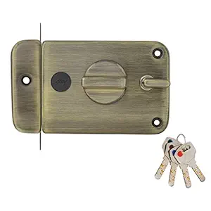 Godrej Locking Solutions and Systems Antique Brass Ultra XL+ Twinbolt 1CK Deadbolt (Gold)