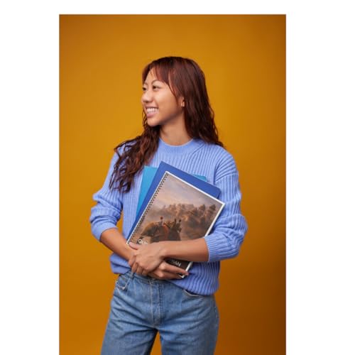 Image of 300 Pages A4 Ruled Spiral Notebook For Students And Executives | Spiral Bound With Safety Lock | A4 Size - 21 X 29.7 Cm | Single Line (2, A4, Single Line Rule)