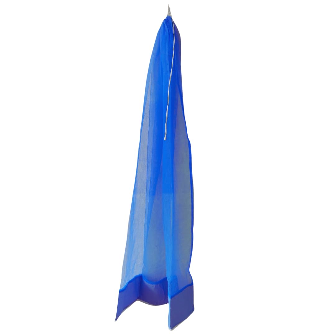 Hanging Mosquito Net for Cradle, Thottil, Jhula | Foldable Bed Net | Mosquito Net for Hanging Cloth Cradle (Blue Colour)-image-42