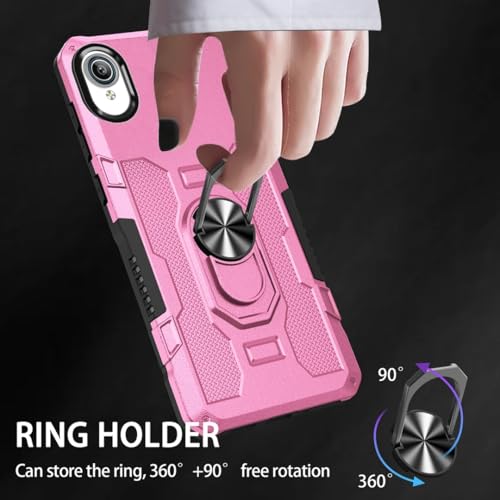 Coque Vivo Y91c rose avec bague support pour vidéos mains libres