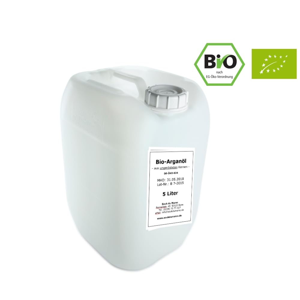 Bio olej arganowy prażony, tłoczony na zimno olej spożywczy z Maroka, 5 l