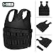 qorkhogr Weighted Vest,Adjustable Weighted Vest with Shoulder Pads Fastener Tape for Men Women 110lb Max Load Weights not Included for Running Training Workout Jogging Walking Black