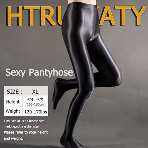 Image of HTRUIYA Shiny Pantyhose for Women Glossy Stocking Pantyhose Wet Look Sparkly Tights for Dance Leggings