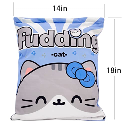 Refahb Cute Plush Pillow Throw Pillow Removable Stuffed Animal Toys Creative Gifts For Girls (Kitten-Blue) #TOP4