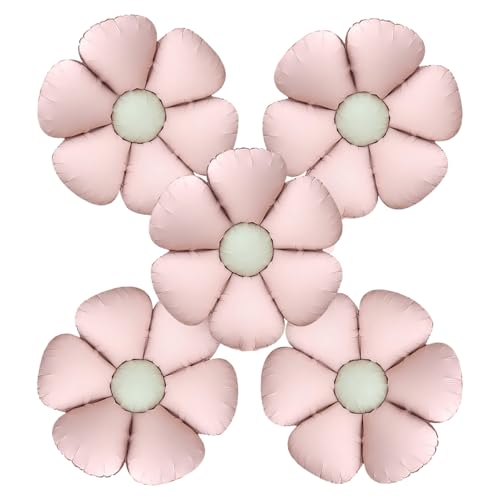 PLAP Flowers Birthday Party Balloons Daisies Happy Birthday Party Decorations (Pink)