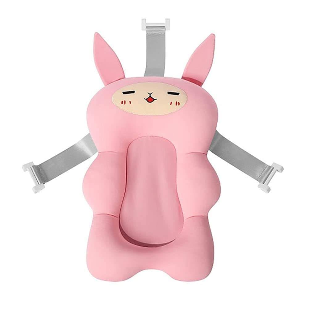 Babies Bloom Baby Bath Seat Support Mat Foldable with Strap| Newborn Bathtub Pillow | Infant Anti-Slip Soft Comfort Body Cushion | Baby Gifts | Baby Products | Ideal for 0 to 3 Years (Pink)-image-17