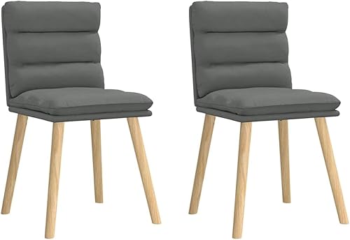 Vista 11 de Modern Dining Chairs Set of 2 Black Fabric Upholstered Kitchen Chairs with Foam Cushion, Rubber Wood Frame for Dining Room Living Room Farmhouse
