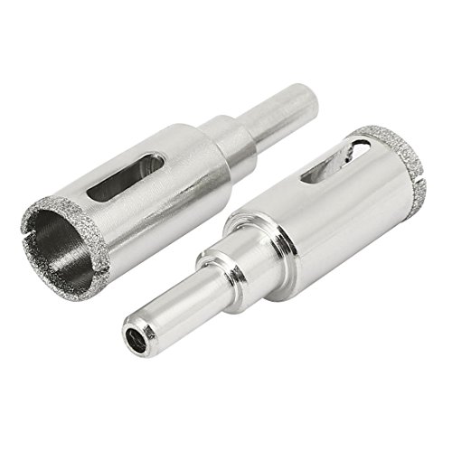 Broca para vidrio con recubrimiento diamantado 18 mm 2 piezas miniatura 1
