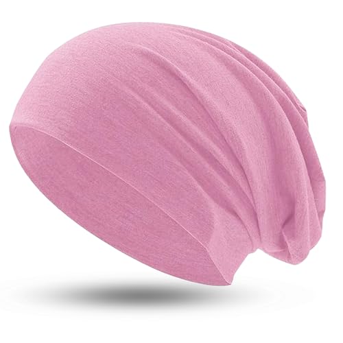 Hatstar Klassische Beanie Mütze in Rosa für Damen und Herren weiches & atmungsaktives Material in Einheitsgröße Übergangsmütze für Frühling Sommer und Herbst
