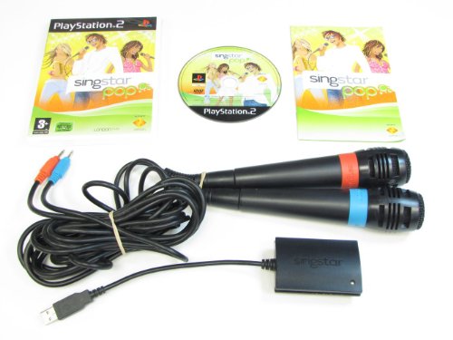 Pack Singstar Pop 2 micros jeu de chant et musique pop sur console salon