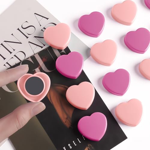 20 imanes decorativos corazón mini para nevera rosa miniatura 2