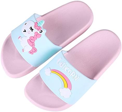 Boys Girls Slide Sandals Kids Outdoor Beach Pool Sandal Soft Unicorn Bath Slippers (Toddler/Little Kid)