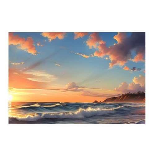 Tableau mural coucher de soleil 50x50 cm GAEKKO sans cadre photo pour réchauffer un mur blanc
