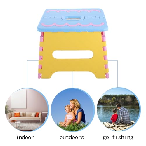 Tabouret pliable Healvian en plastique portable pour éviter l'encombrement en cuisine