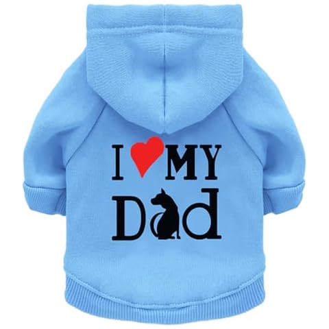 Izefia I Love My Dad Dog Hoodie Cover