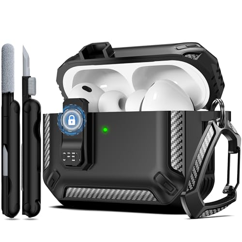 Image of RFUNGUANGO for AirPods Pro 3 Case Carbon Fiber Series, Black