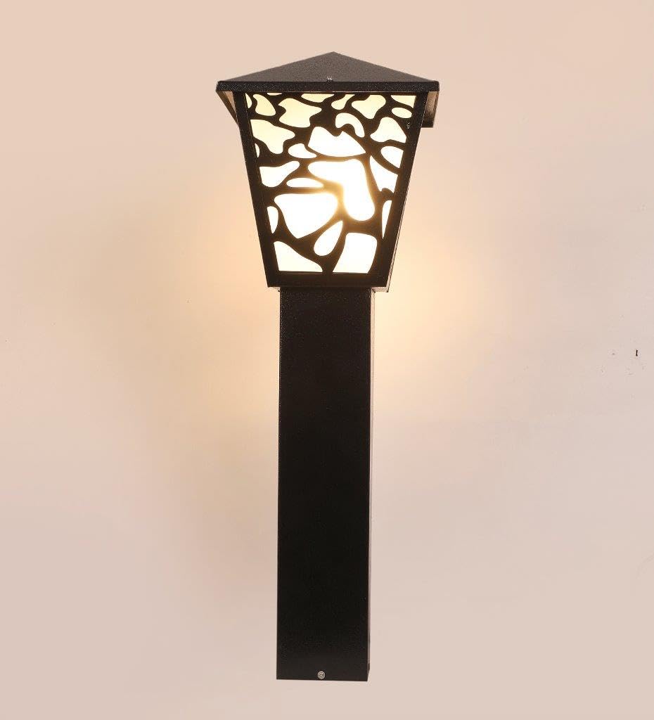 ELIANTE by Jainsons Lights | Black Iron Bullard - KAJU -2FEET | Black Iron Light Fixture | for Living Room, Bedroom, Hallway | E27 Holder | 3 Year Warranty-image-0