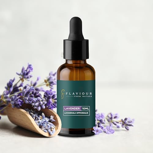Flaviour Lavender Essential Oil: 100% Pure & Natural | Healthy Hair & Growth, Skin, Hair Fall Control and Relaxing Sleep | Aromatherapy | 10 ml (Pack of 1) | Lavandula Angustifolia