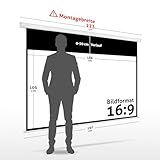 ESMART Professional MIMOTO Motor-Leinwand 186 x 105 cm (84″) 16:9 | Programmierbare Fernbedienung | Heimkino elektrische Beamer Motor Leinwand - 2