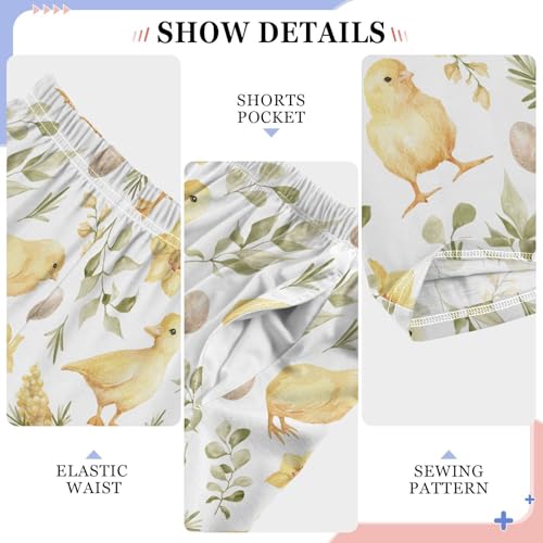 Lovely Duck and Egg Boys Long Pants Soft Trousers Elastic Waist Kids Lounge Bottoms with Pockets S-XL4