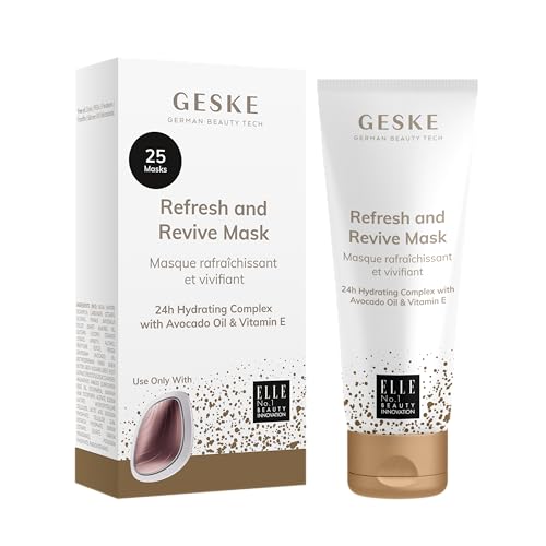 GESKE Mascarilla refrescante y revitalizante | Usar con Sonic Warm & Cool Mask | Con aceite de aguacate y vitamina E | Hidrata 24H | Refrescante | Piel normal a seca | Vegano y libre de crueldad