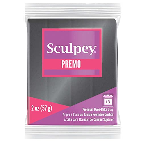 Sculpey Premo™ Polymer Oven-Bake Clay, Graphite Pearl Dark Gray, Non Toxic, 2 oz. bar, Great for jewelry making, holiday, DIY, mixed media and more. Premium clay perfect for clayers and artists. -  Polyform Products, PE02 5120