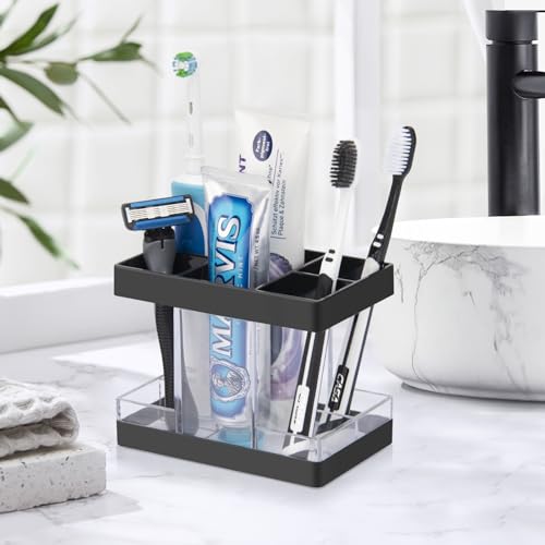 Chintutoothbrushholdersforbathroomscountertoporganizerelectrictoothbrushholderset5slotstoothbrushandtoothpasteholdermakeupbrushstoragecaddyforfamilykidsshowerclearblack Urban Country Home Decor Chintu toothbrush holders for bathrooms countertop organizer electric toothbrush holder set 5 slots toothbrush and toothpaste holder makeup brush storage caddy for family kids shower clearblack urban country home decor