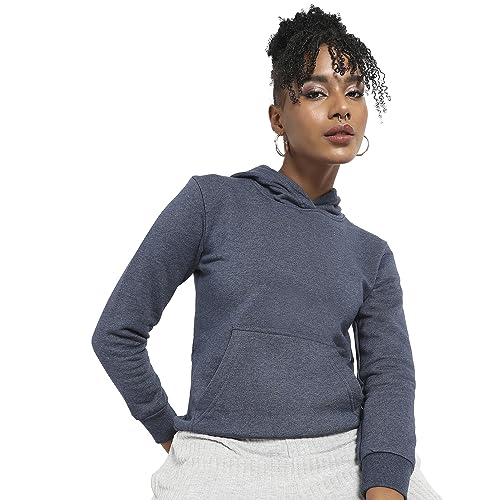 Image of PINACOLADA Women's Pullover Hoodie with Kangaroo Pockets for Casual Wear | Hooded Neck | Long Sleeve | Drawstring Closure | Cotton Sweatshirt Crafted with Comfort Fit for Everyday Wear