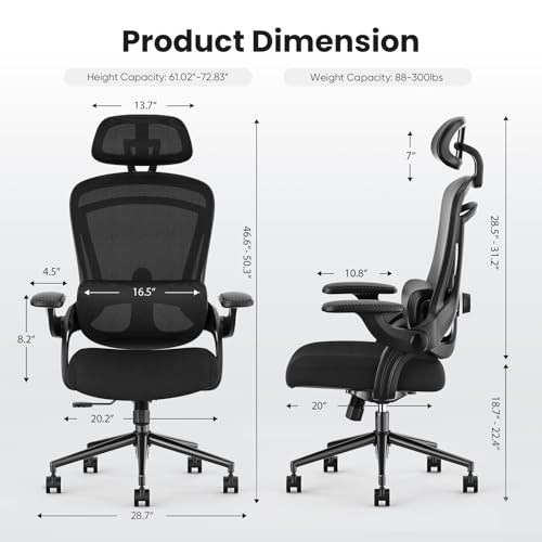 Ergonomic Desk Chair with Adjustable Lumbar