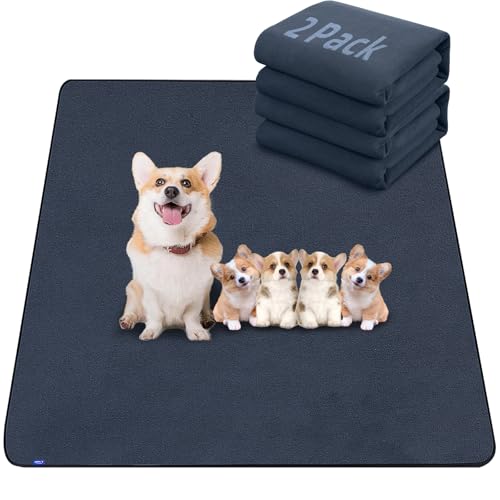 Image of Sunsleek Washable Dog Pee Pads Extra Large 36 inchx72 inch - 2 Pack Super Absorbent, Non-Slip, Reusable Puppy Pads for Playpen, Crate, Floor, Waterproof Pet Training Mats for Quick-Dry Whelping Pads
