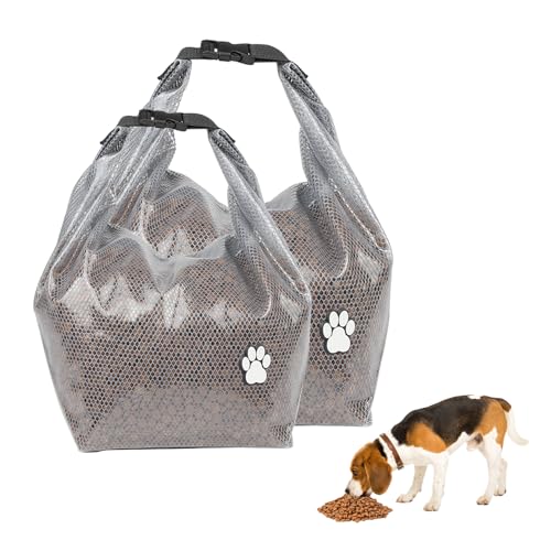 TravelDogFoodContainerSetof2,DogFoodTravelBag,Dog Food Travel Containerin 3.3lb/5.7lb,Reusable Dog Travel Food Storage Container, Pet Safe,Foldable,Is Easy to Use,Plastic is Durable and Water Proof.