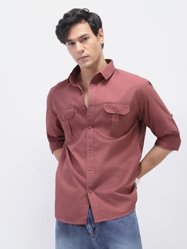 Image of Urbano Fashion Men's Cotton Full Sleeve Regular Fit Casual Solid Shirt