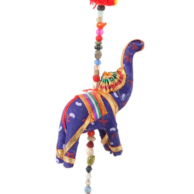SKY & LAND SAVING YOU MORE Handicrafts Indian Fabric Hanging Elephants String decoration