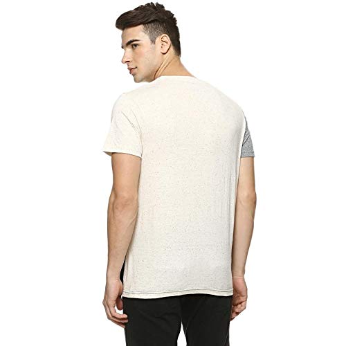Image of CAHOOT Color Block Men Round Neck Multicolor T-Shirt