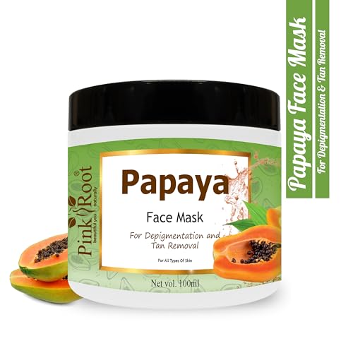 Image of Pink Root Papaya Mask Enriched with papaya extract 100ml, for Skin Brightening, Skin Hydration, Deep Cleansing, Moisturization & Nourishment