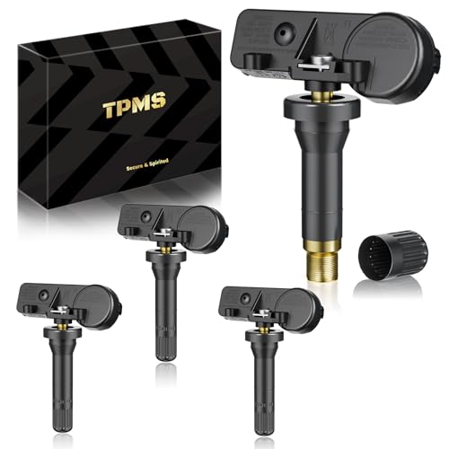 TPMS 433Mhz GM Preprogrammed Tire Pressure Sensor Compatible with-:Jeep Grand Cherokee(11-15)|-Dodge Grand Caravan(11-20)|Journey(10-20)|-Chrysler Town Country(11-16)|Replace:56029398AB Kit (4 PC)