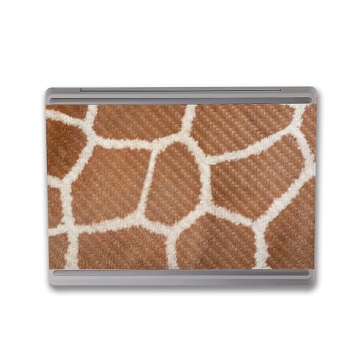 Image of MightySkins Carbon Fiber Skin Compatible with Microsoft Surface Laptop Go 3 (2023) Full Wrap Kit - Giraffe Print | Protective, Durable Textured Carbon Fiber Finish | Made in The USA