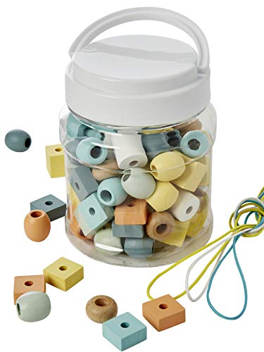 Vertbaudet Baril de grosses perles en bois vert TU