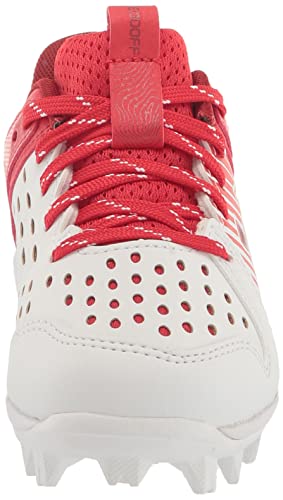 Under Armour 3025600 Baby Boys Leadoff Low Junior Rubber Molded Cleat Baseball Shoe, (601) Red/White/White thumb #1