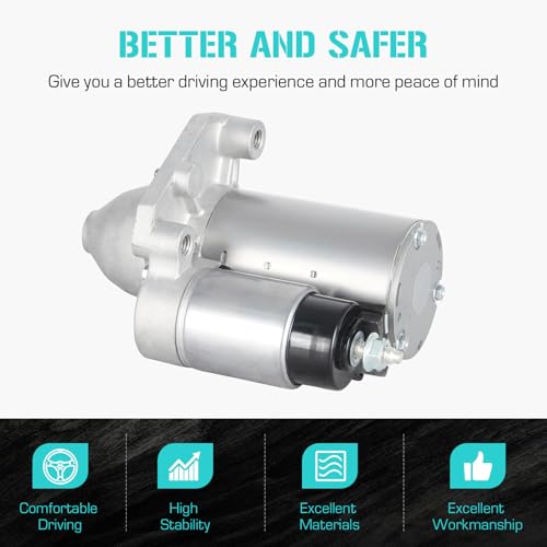 19616 New Starter V6 3.6L para Chrysler 200 11-17, para Town & Country 11-16, para Dodge Avenger 11-14, para Grand Caravan 11-20, para Journey 11-19, para Ram ProMaster 1500 3.6L 14-21 2500 14-20 3500 14-22 miniatura 4