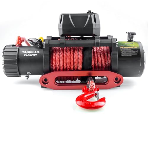 RUGCEL WINCH 13500lb Synthetic Rope+10T Snatch Block miniatura 2