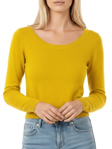 Image of Women's Crop Top Stretch Sweater - Long Sleeve Slim Bodycon Crewneck Casual Basic Solid Cropped Knit Pullover Top